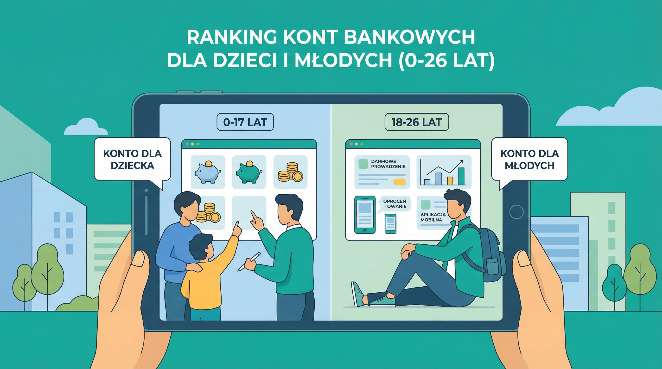 Ranking kont bankowych dla dzieci i młodych — luty 2026