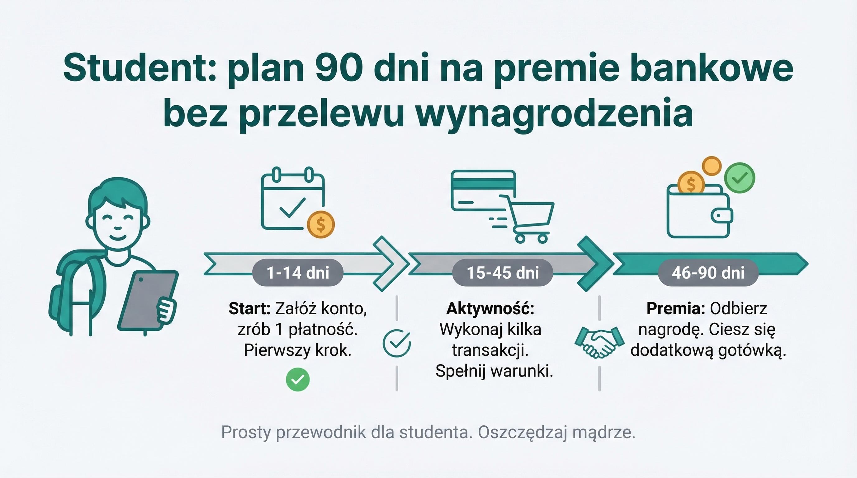 Plan 90 dni dla studenta do realizacji promocji bankowych.