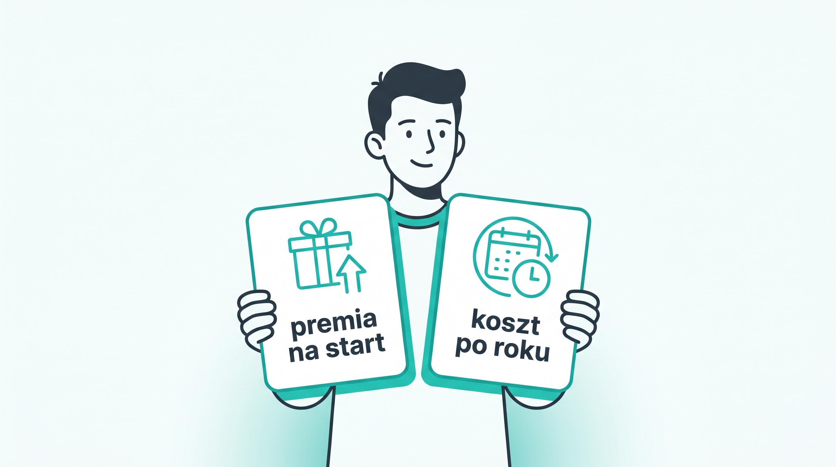 Artykuł o tym, kiedy premia na start przegrywa z kosztem po roku przy koncie dla studenta.