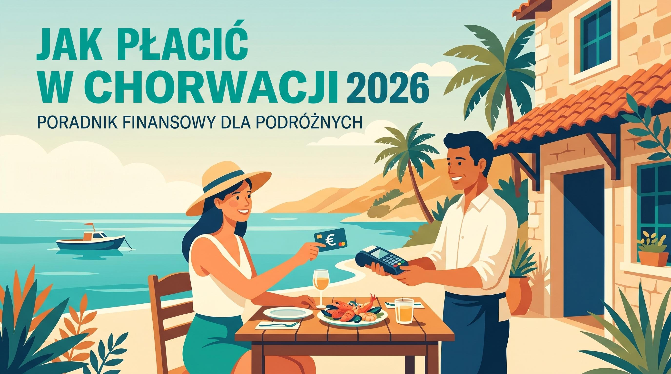 Turysta płaci kartą w Chorwacji — Adriatyk, euro i karta bez prowizji.