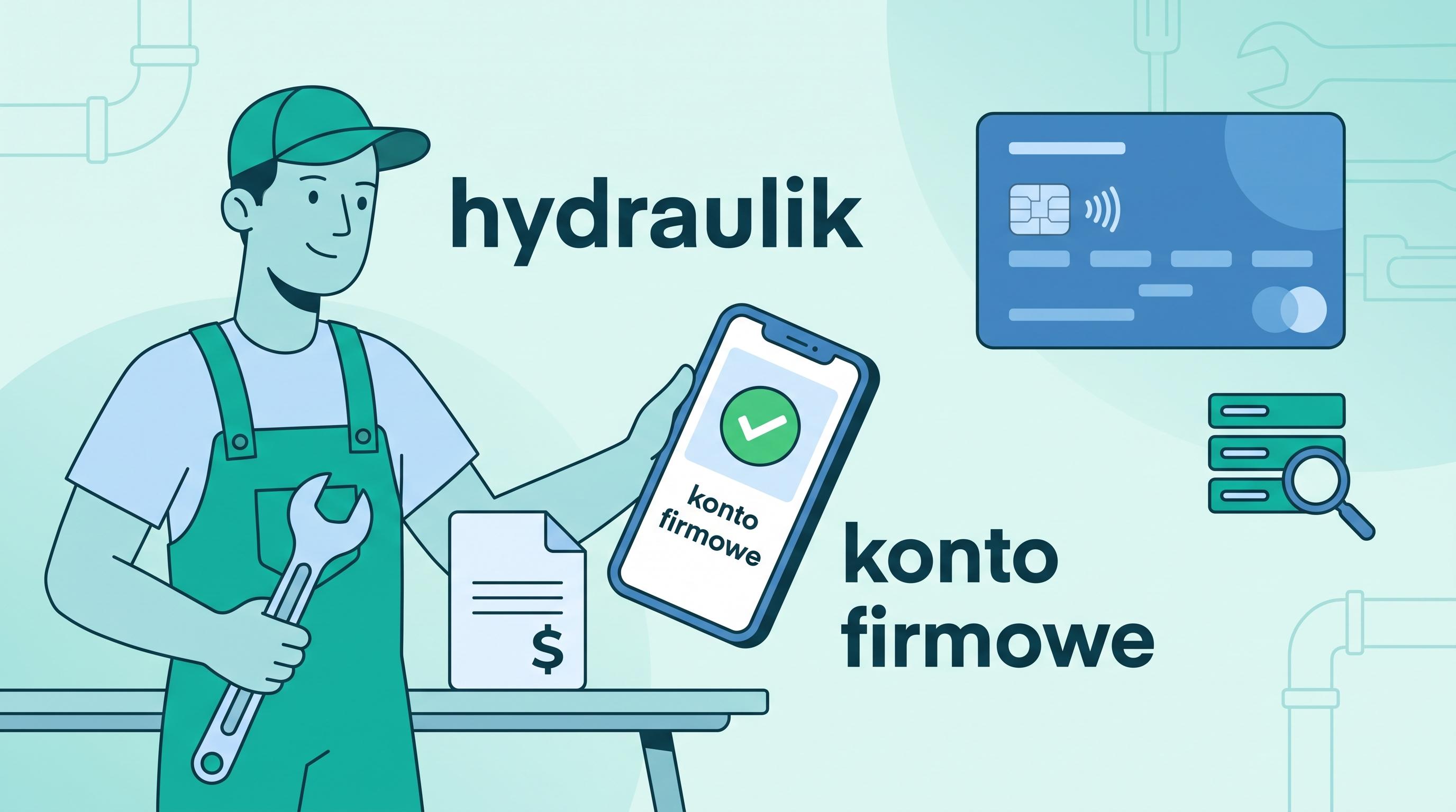 Hydraulik wybiera konto firmowe dla usług lokalnych.