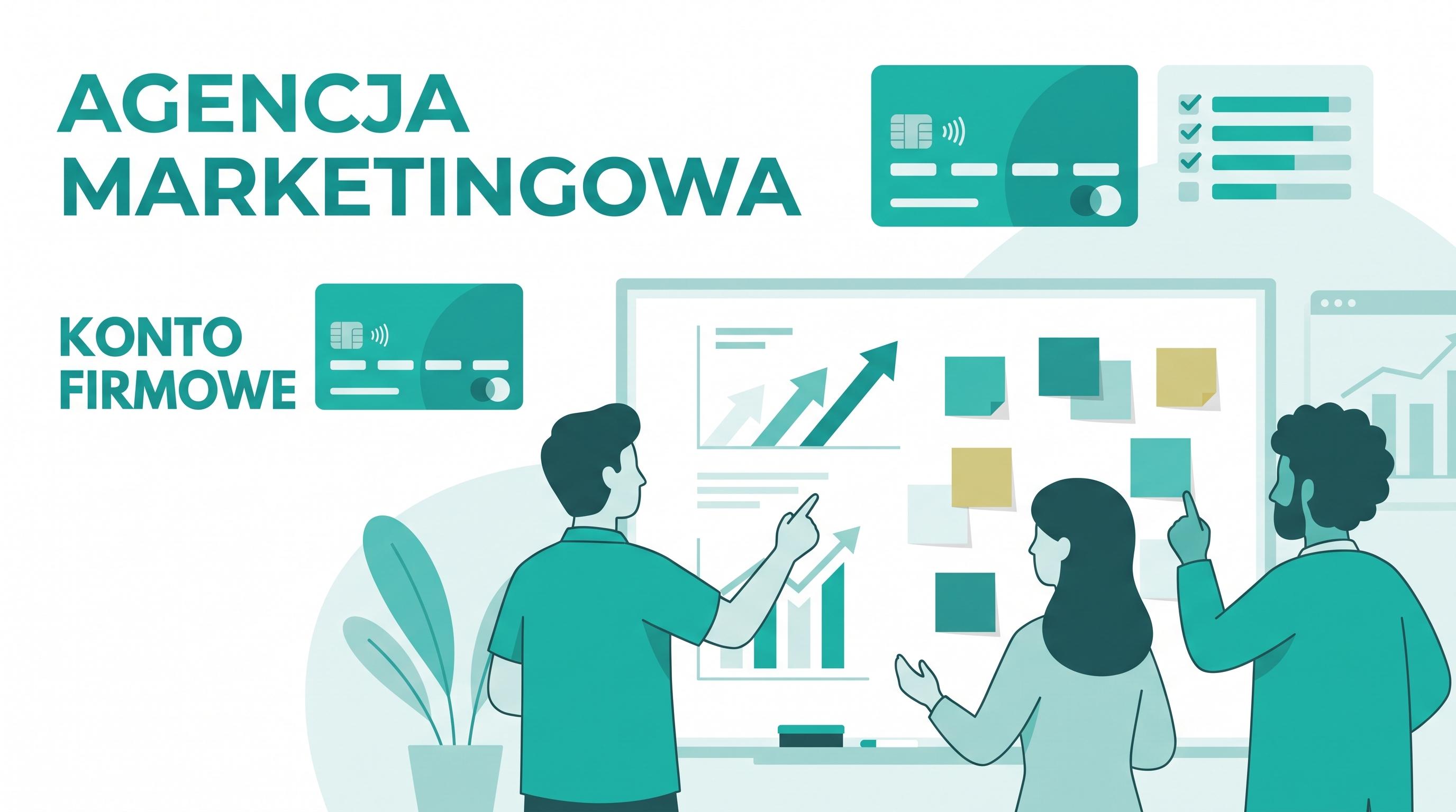 Agencja marketingowa wybiera konto firmowe.
