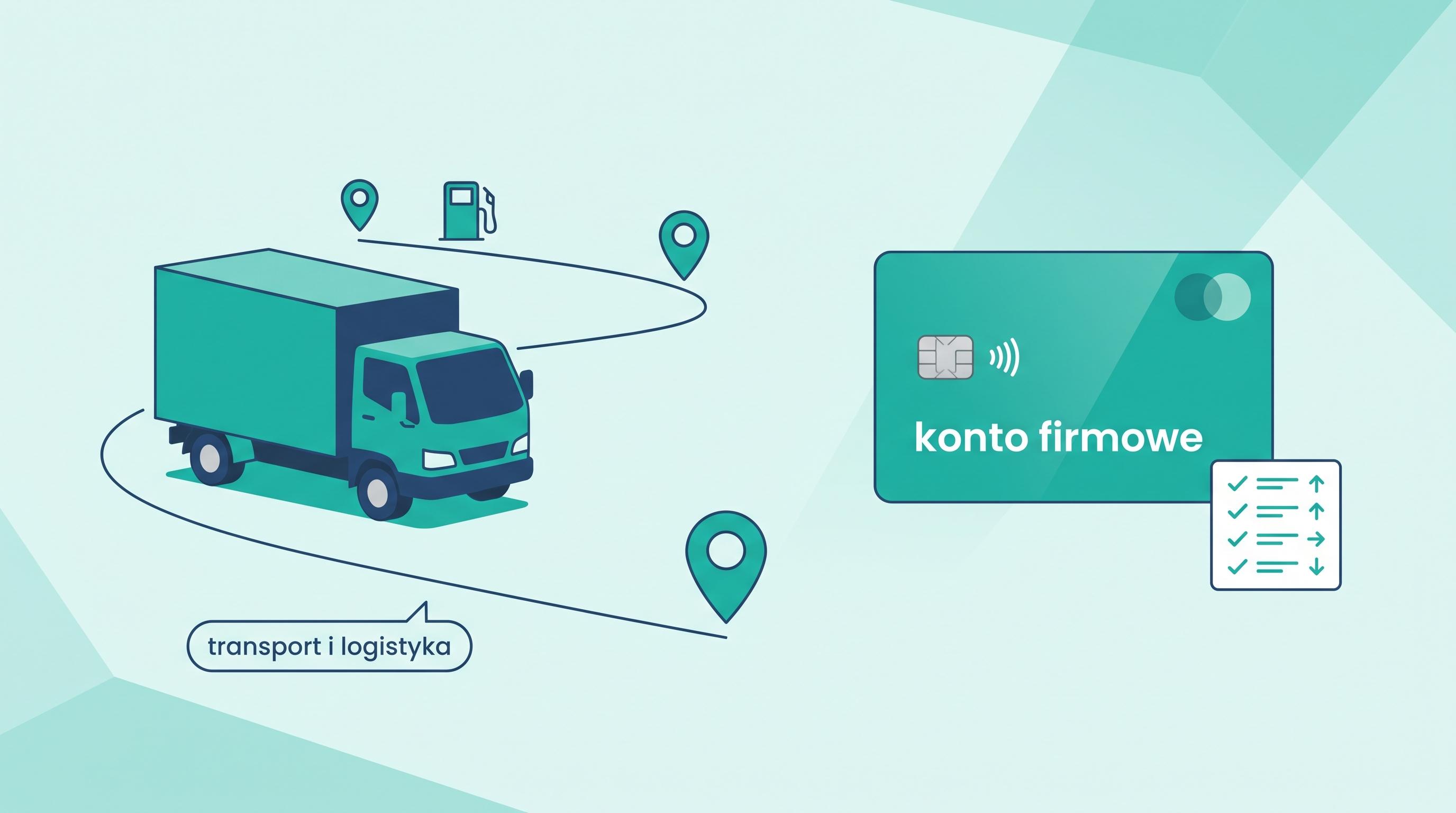 Firma transportowa wybiera konto firmowe.