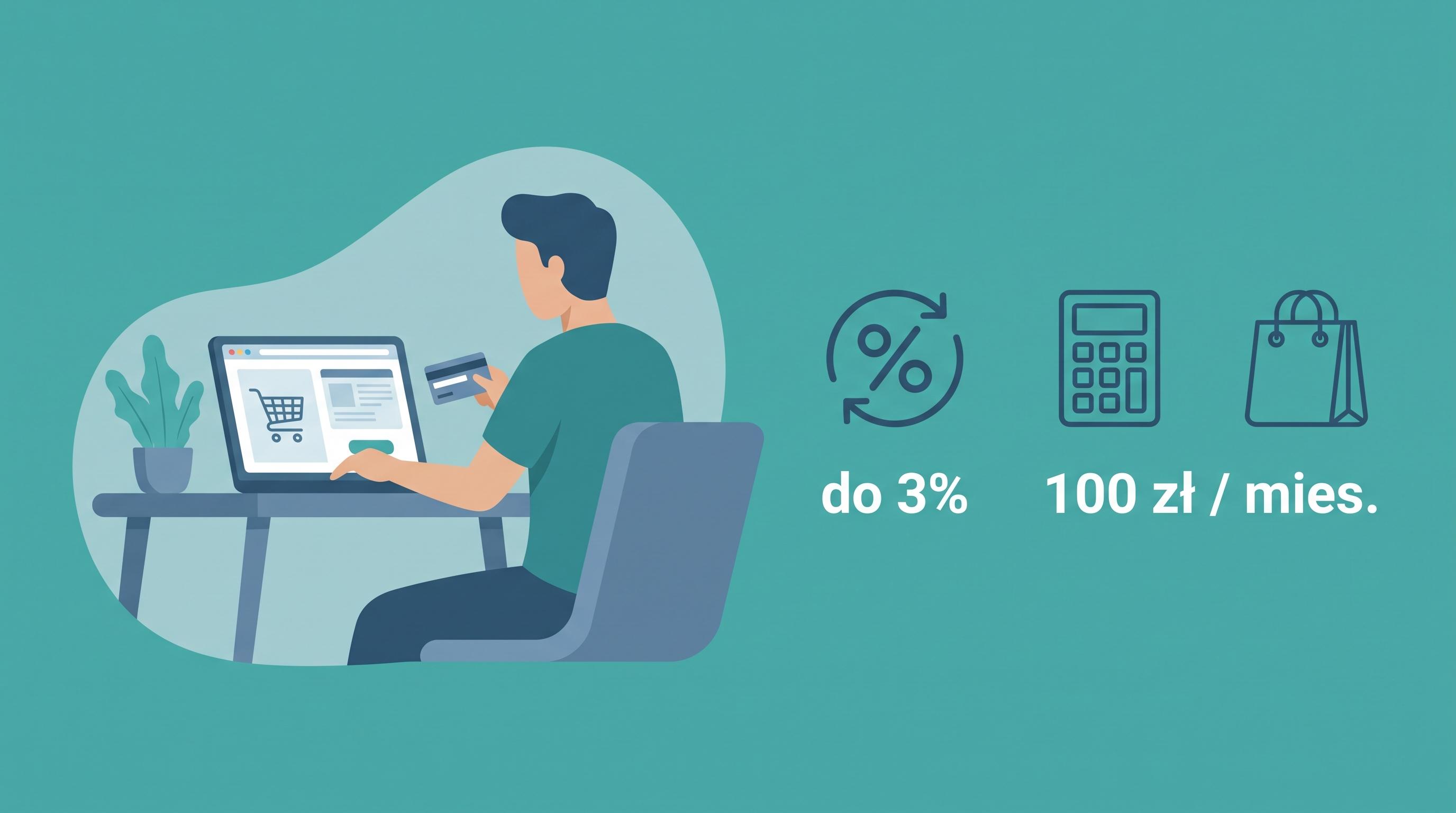 Cashback do 3% za zakupy na Allegro opłacone Allegro Klik z kontem PKO BP — limit 100 zł miesięcznie.